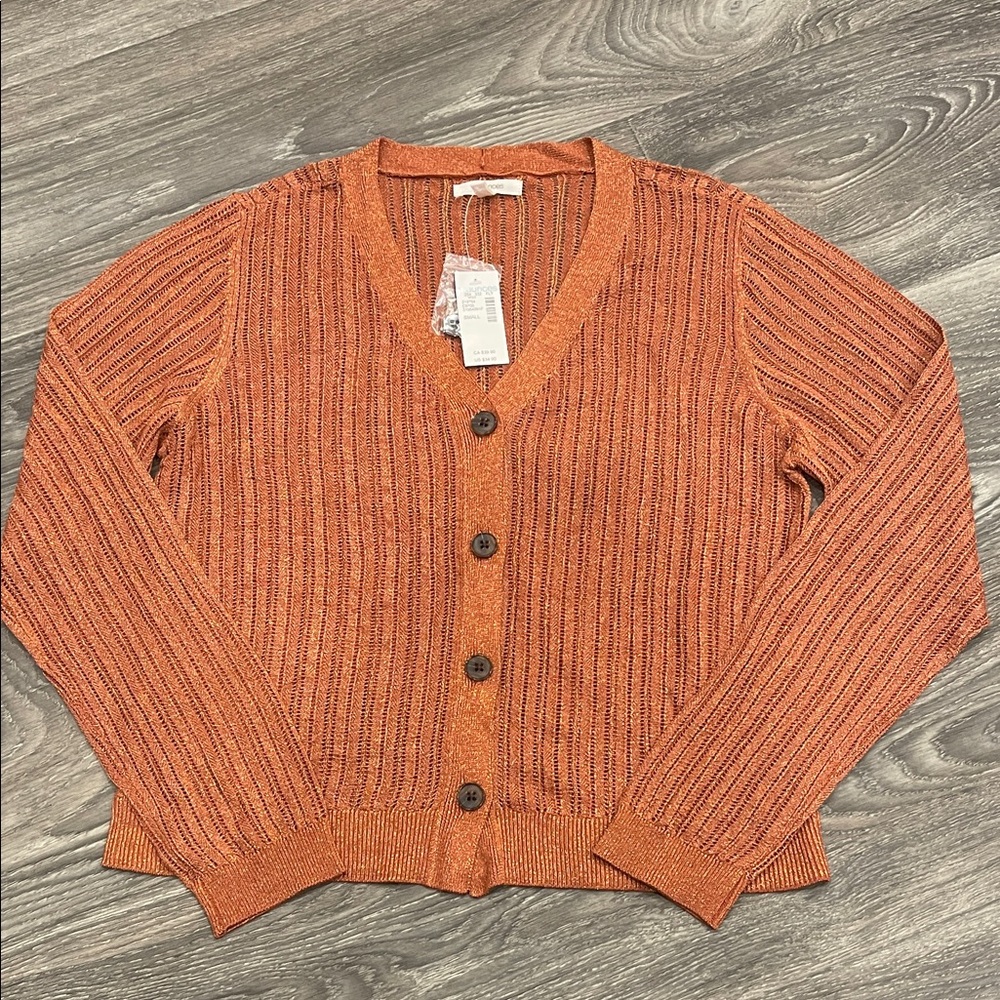 NWT! Maurices Metallic Button Up Cardigan